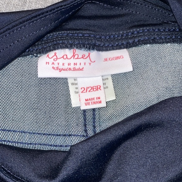 Isabel Maternity Crossover Panel Dark Wash Jeggings - Picture 7 of 10